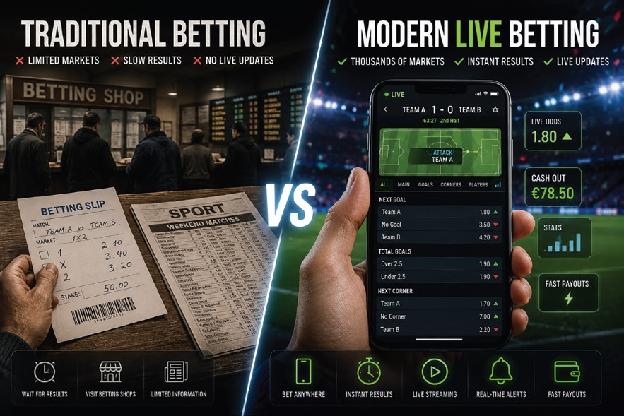 traditional betting vs modern live betting